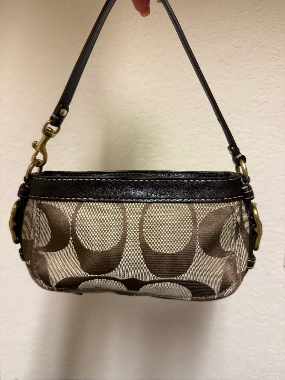 Coach Brown Signature Canvas Mini Zoe Bag - Picture 2 of 11
